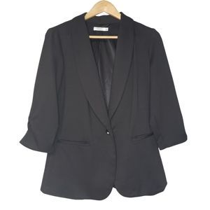 𝅺RICKI'S Black Ladies Blazer 3/4 sleeves Medium